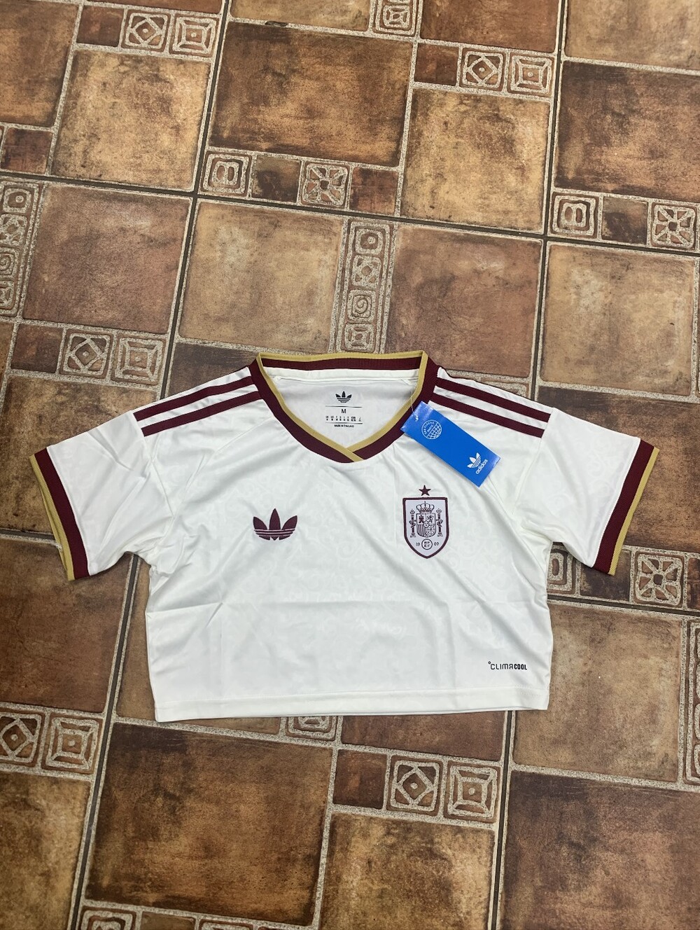 Adidas Originals Spain 2026 World Cup Women's Cropped Jersey Size L